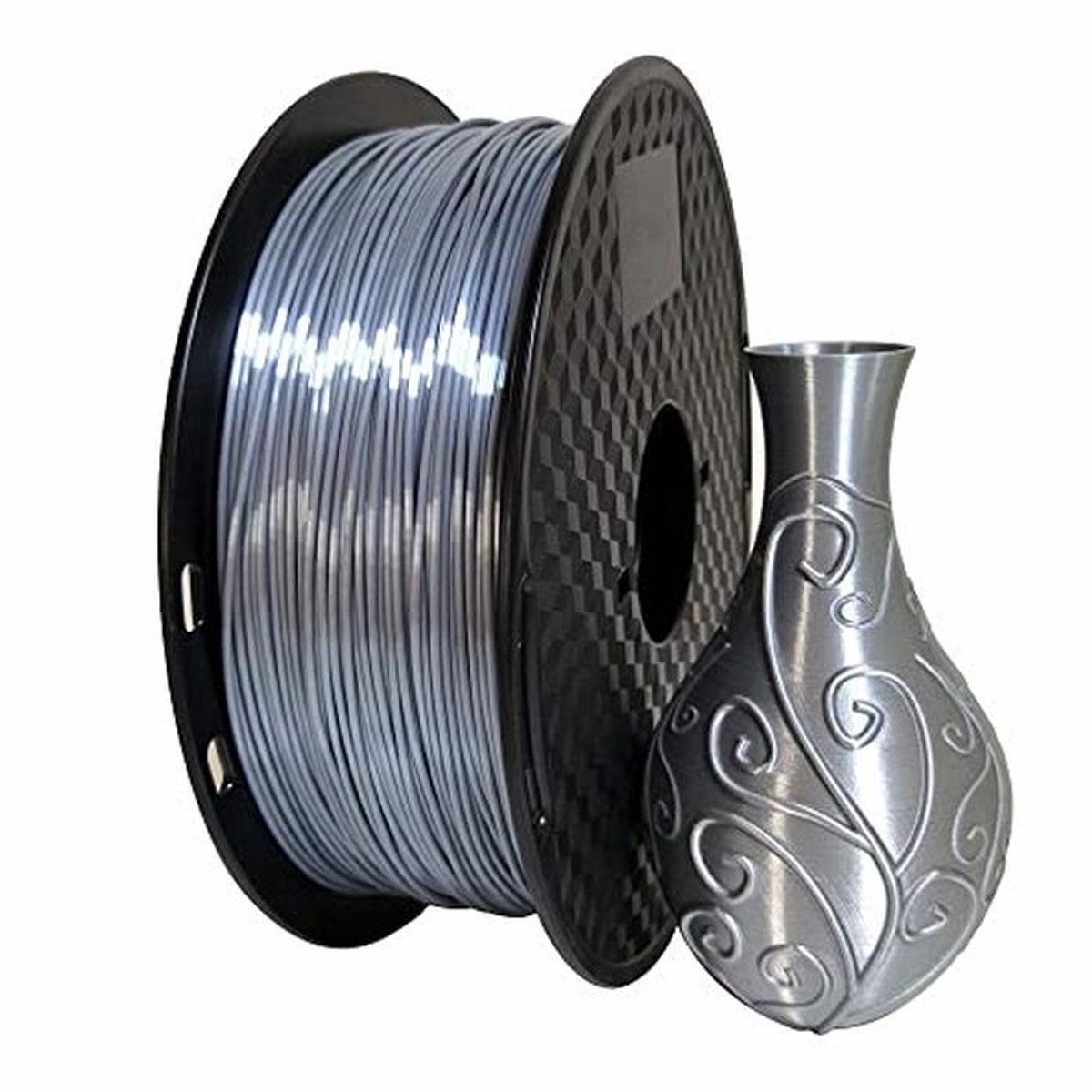 Zijdeachtig zilver PLA filament 1,75 mm - 3D-printermateriaal