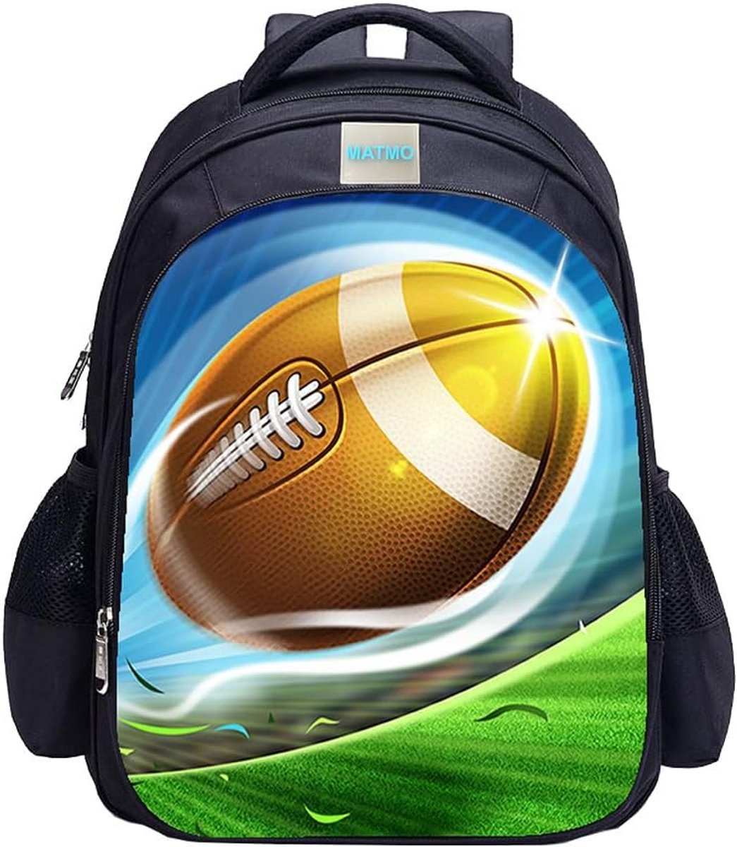 Voetbalrugzak voor jongens met voetbalprint - Stoere schooltas met cool voetbalpatroon