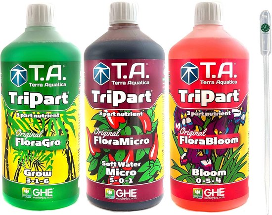 Hydroponics Voedingsstoffen Set voor Zacht Water - 1 Liter