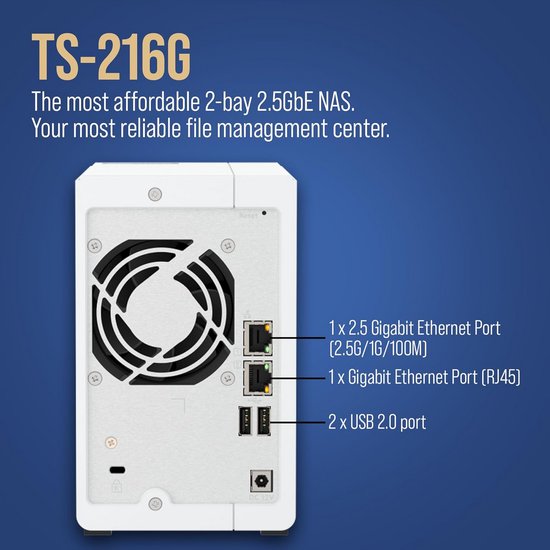 2-Bay ARM 4-Core 2GHz NAS met 4GB RAM en 2x SATA van Synology — afbeelding 2