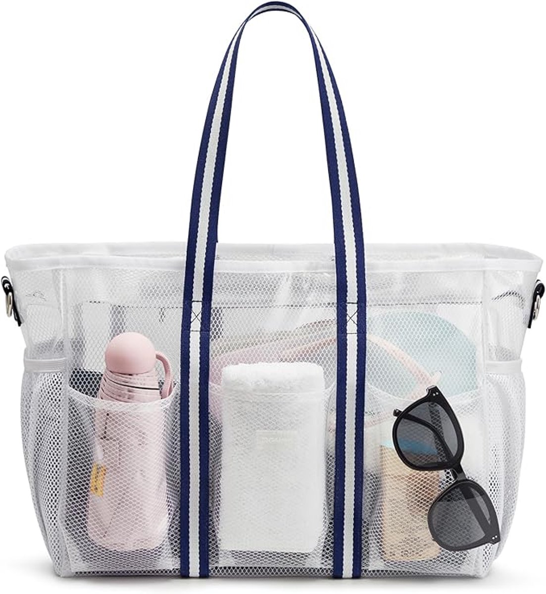 Duidelijke Strandtas Grote Strand Tote Bag See Through Bag Zwembad Vakantie
