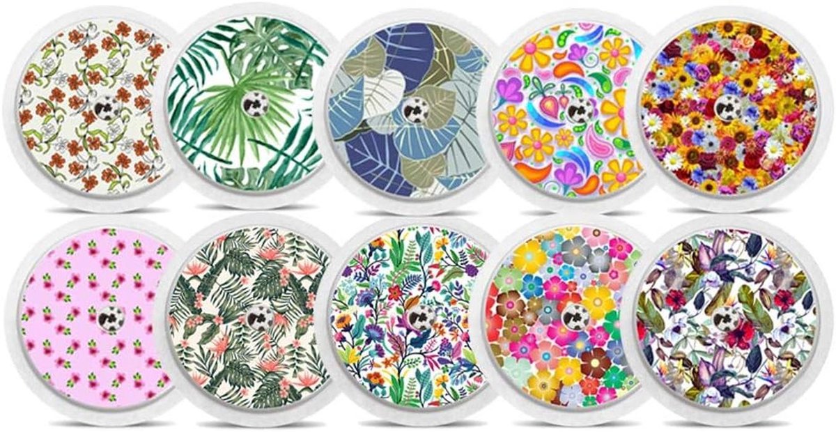 Flowers Sticker Set voor Freestyle Libre - 10 Stuks
