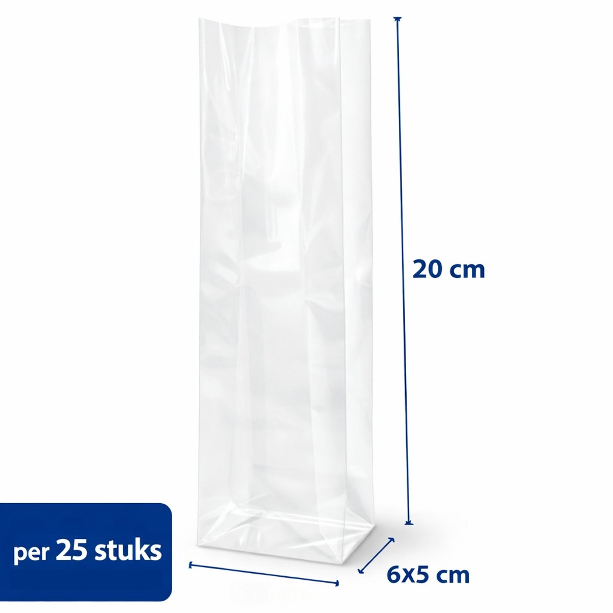 25x Uitdeelzakjes | Blokbodem | 60 x 50 x 200 mm | Traktatiezakjes | Kinderfeestje | Cellofaanzakjes | Cadeauzakjes | Snoepzakjes | Plastic Zakjes | Uitdeelzakjes kinderen | Cadeauzakjes Kinderen | Verpakkingszakjes Uitdeelcadeaus |
