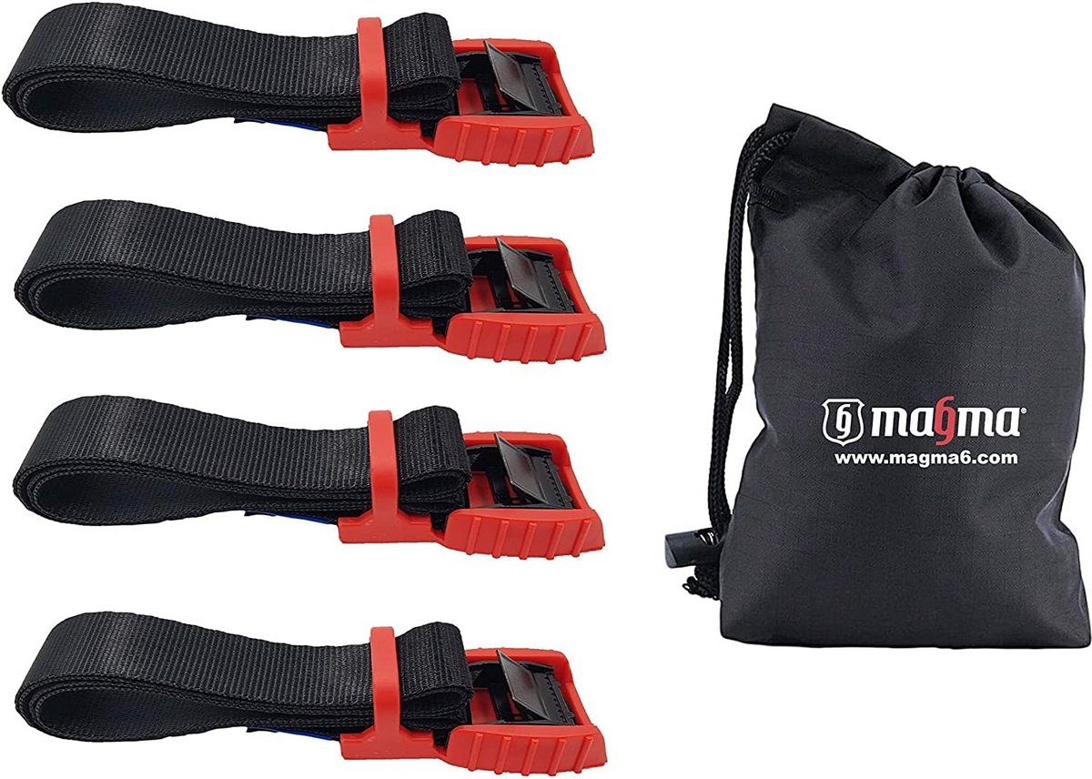 Verstelbare Cambuckle Spanbanden voor Fiets Rack, Surfplank, Motor en Kajak | Zware Belasting Vastbundels tot 250 kg