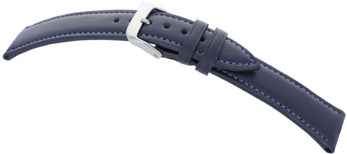 Lederband Lazise 20mm blauw vegan