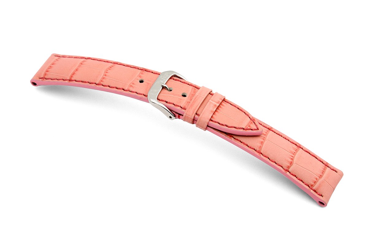 Lederband Jackson 20mm roze met Alligatorprint