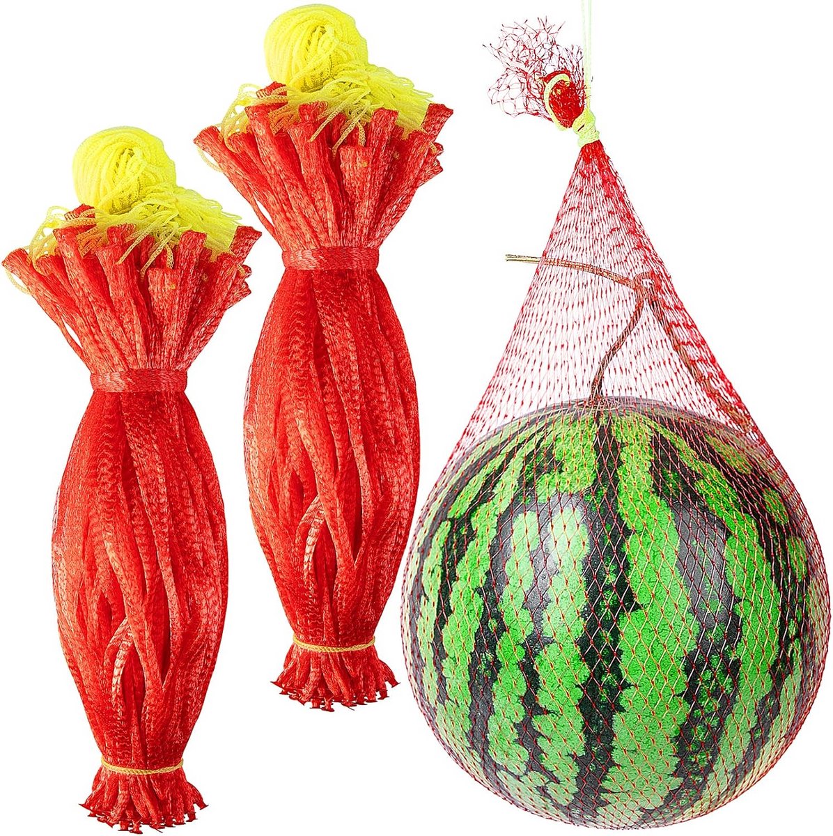 Hanging Watermelon Nets - 100 Pack Melon Hammocks for Watermelon, Honeydew Melon, Cucumbers