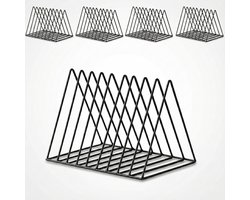 Vin Up® XL Vinyl Organizer Set (5 Stuks) – Zwart Metalen LP Rek – Complete 'Record Store' Opstelling – Voor 200+ Platen