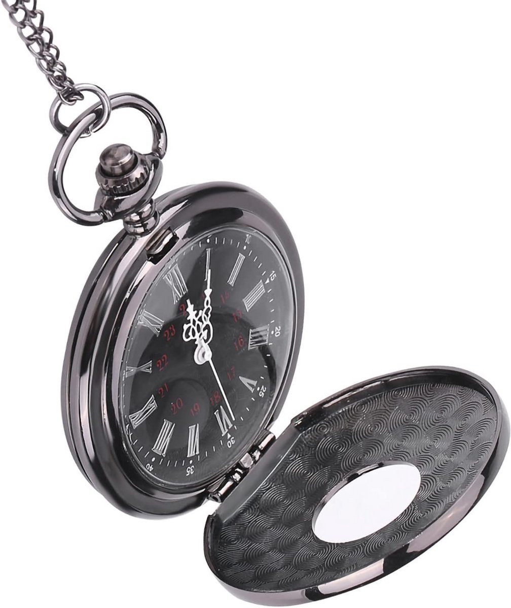 Vintage Quartz Zakhorloge met Ketting - Klassieke Analoge Fob Horloge