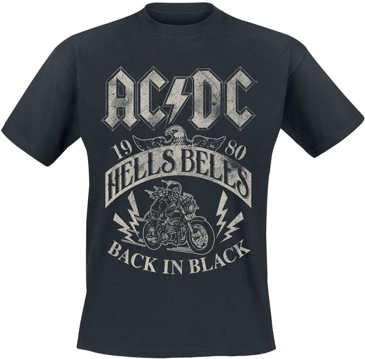 Hells Bells 1980 T-shirt zwart voor muziekliefhebbers