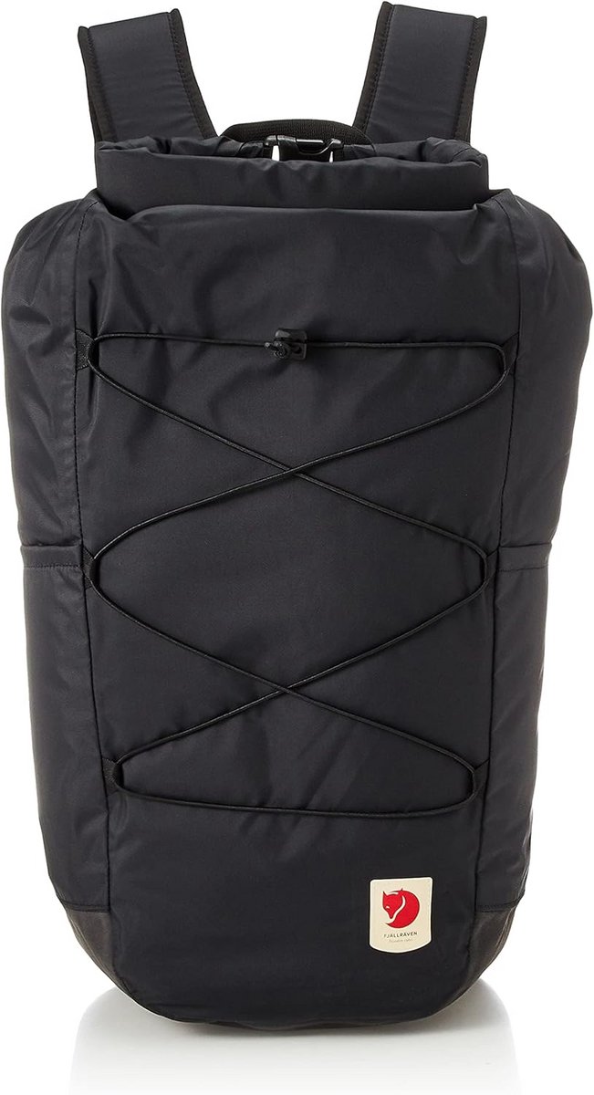 Hoge Coast Rolltop 26, uniseks sportrugzak voor volwassenen, zwart