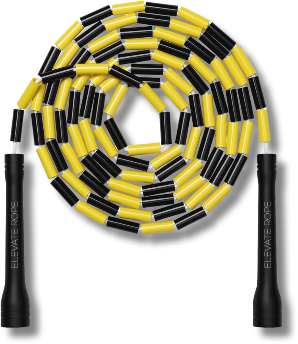 Elevate Rope Professioneel Beaded Springtouw - Verstelbare Jump Rope - Touwtje Springen voor Volwassenen en kinderen - Beaded rope - Conditie & Trucs - Binnen & Buiten Skipping Rope - Fitness Springtouwen