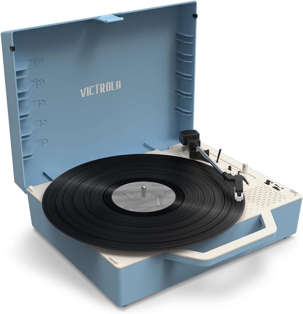 Draagbare Draaitafel met Bluetooth en 3 Snelheden voor Vinylplaten