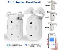 Yemtech® Slimme Gordijnmotor Duopack – Automatisch Gordijn – WiFi met Gateway – Smart Life / Tuya – Geschikt voor U-Rail I-rail & Roede