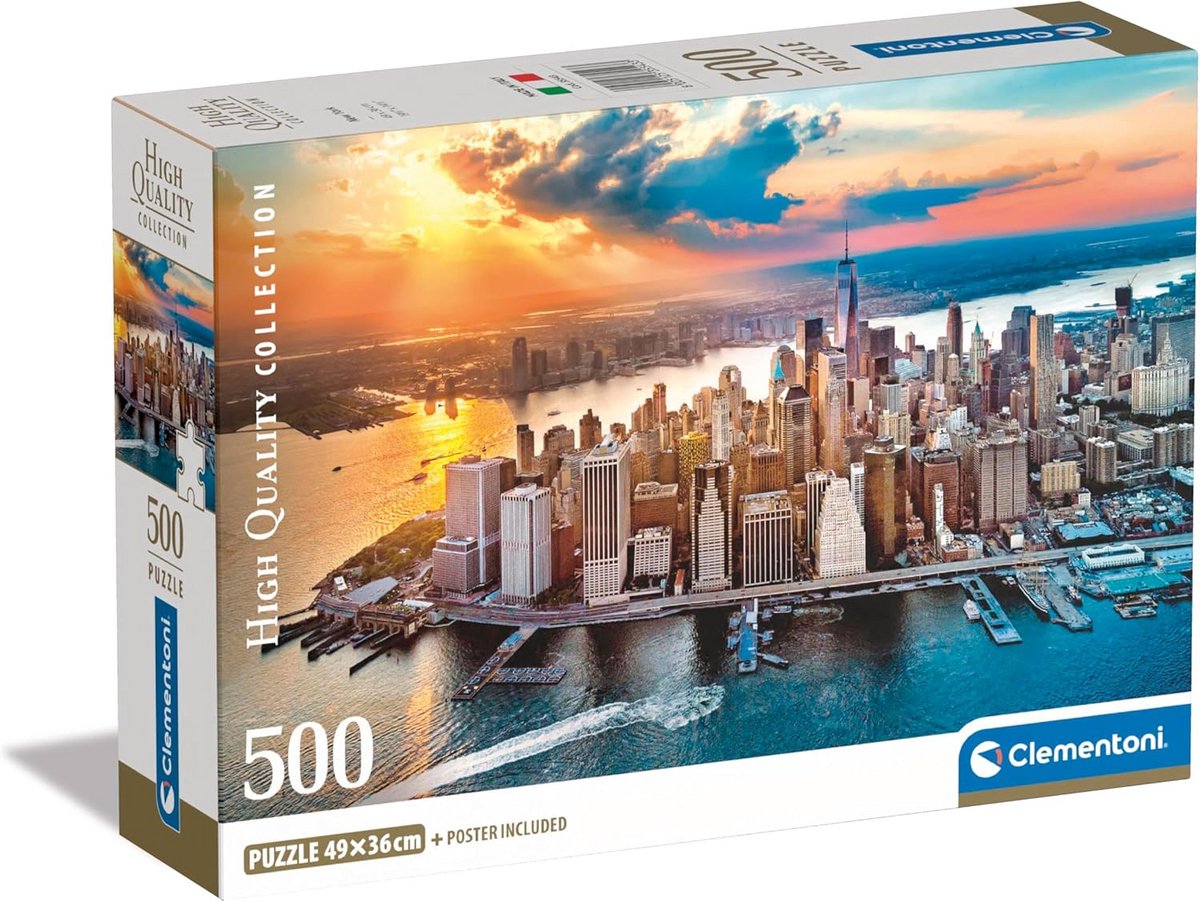 New York Puzzel 500 Stukken - Puzzel voor Volwassenen 14-99 Jaar - Gemaakt in Italië
