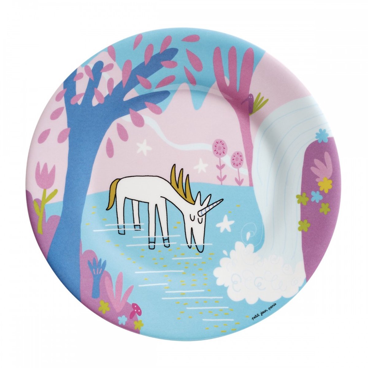Eenhoorn bordje 20 cm waterval