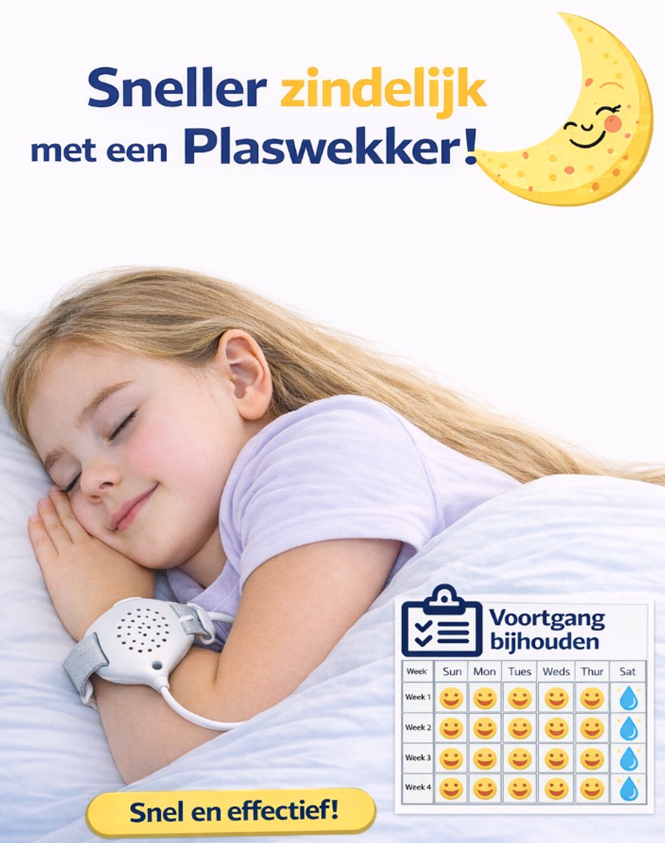 Nifkos Plaswekker Pro Voor Zindelijkheidstraining – Inclusief Progressiekaart & Stickers – Jongens & Meisjes -