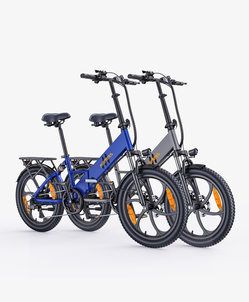 Hillmiles Mile 2 Elektrische fiets - Actieradius 60km - Verwijderbare batterij 36V13Ah - Motor 250W - Shimano 7 versnellingen - 20 Inch opvouwbare City Commuter E-Bike - Blauw – foto 4