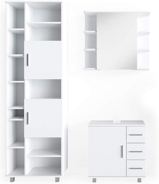 Nancy's Clovis Wastafelkast - Badkamerkast - Badmeubel - Badkamermeube – Nancy Homestore