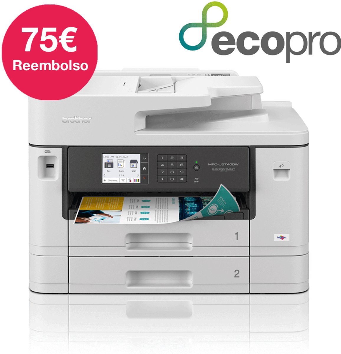 Brother MFC-J5740DW - All-In-One A3 Inkjetprinter - Wit – foto 3