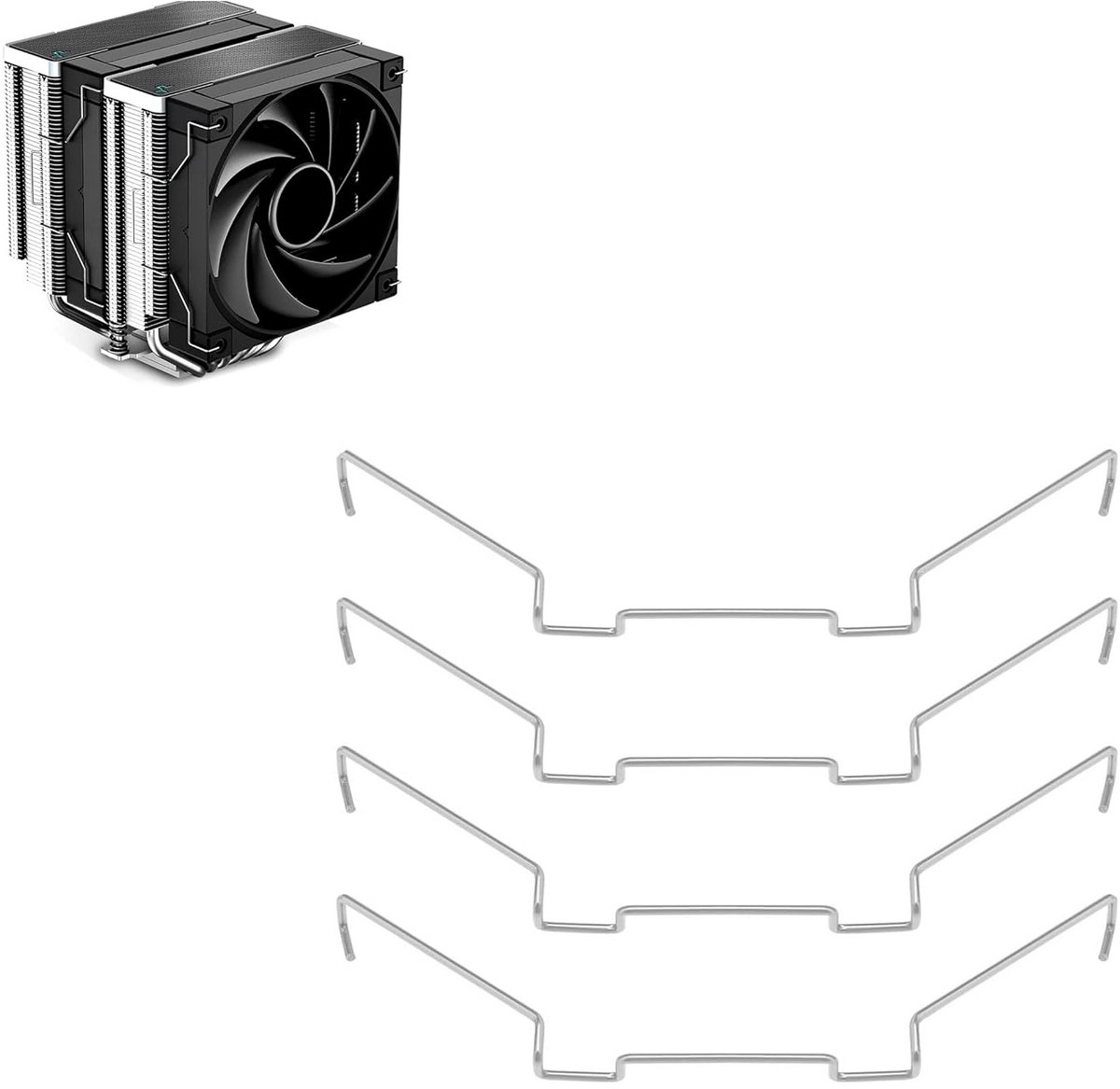 4x Universele RVS CPU Koeler Ventilator Bevestigingsclips voor Moederbord