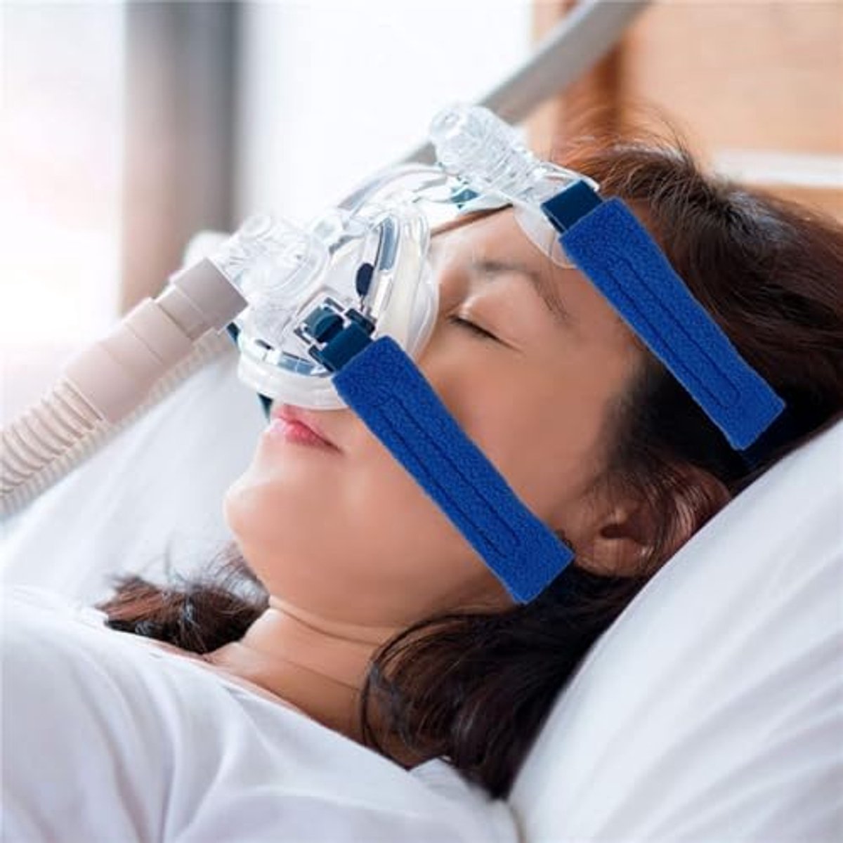 Universele CPAP-bandhoezen, CPAP-gezichtspads, comfort-pads voor band, 4 stuks.