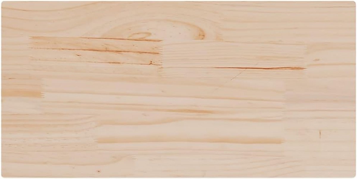 2x Massief Houten Tafelblad Rechthoekig 60x30x1.8cm Ongelakt Grove Vuren Hout