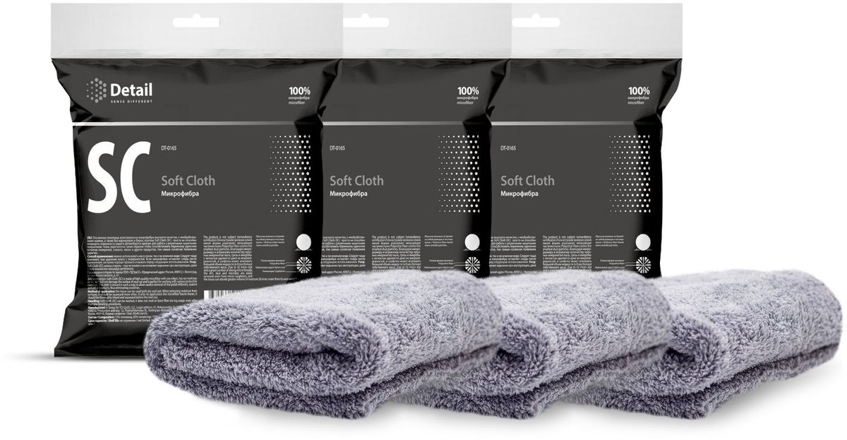 Detail - SC Soft Cloth Microvezeldoeken – 3-stuks Voordeelverpakking – 40×40 cm – Ideaal voor Wax & Polish Uitwerken – Pluisvrij & Wasbaar