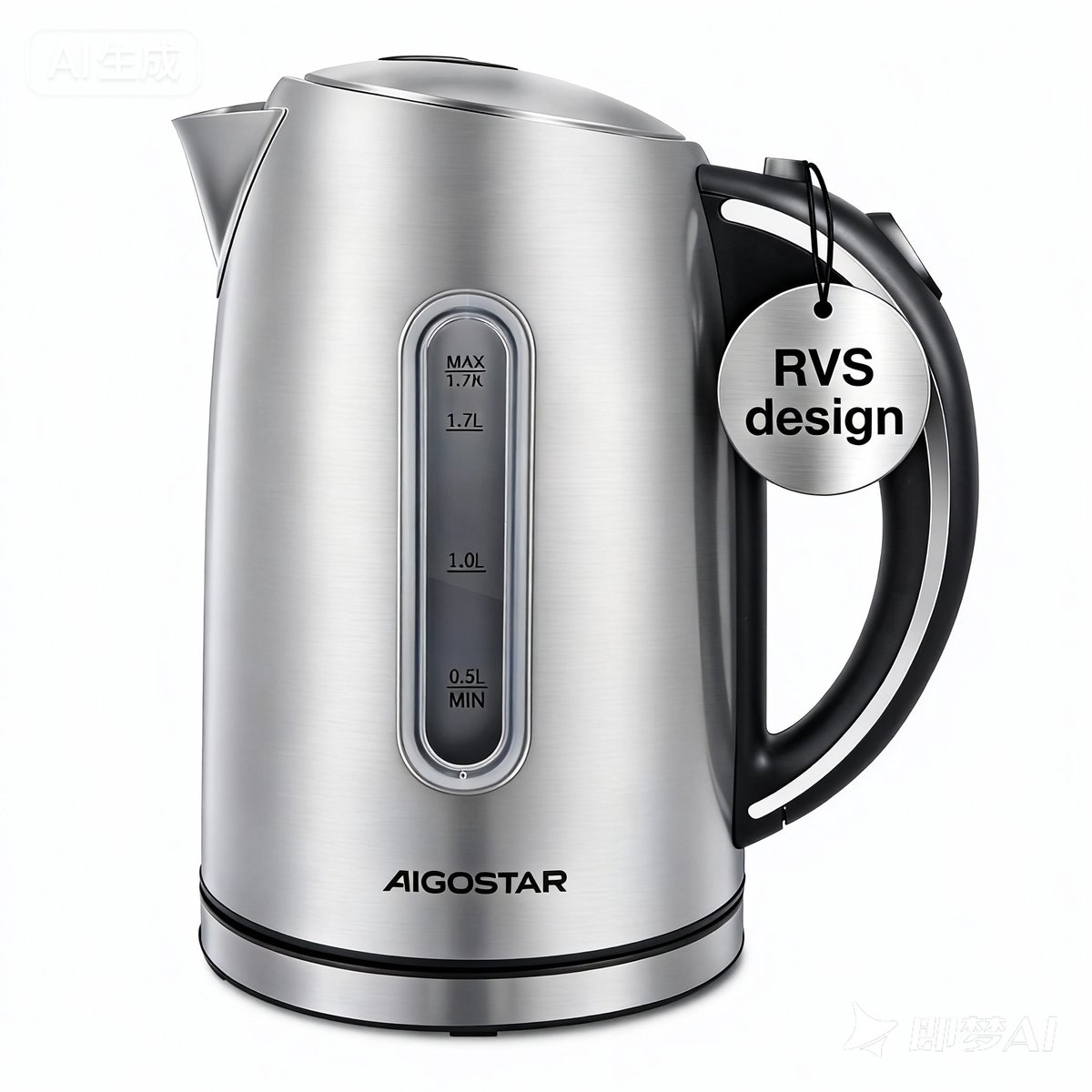 Aigostar King 30CEA - Waterkoker RVS - 1.7L - Zwart