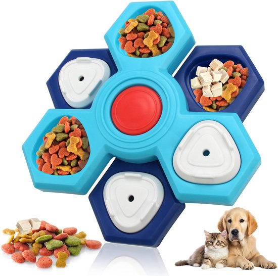 LickiMat Wobble, Dog Slow Feeder Bowl Lick Mat, Verveling Angst Reducer; Perfect voor voedsel, traktaties, yoghurt of pindakaas. Leuk alternatief voor een Slow Feed Dog Bowl, Oranje