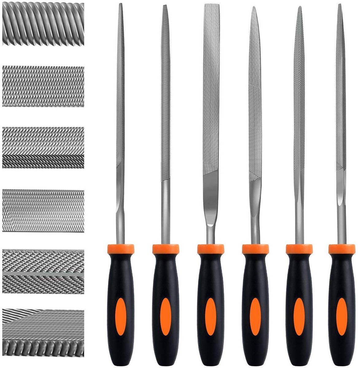 Vijlen en Raspset - Metaalbewerking Gereedschap - Hout Metaal Bewerken - Hoge Koolstofstaal - 6 Delig - Metaal