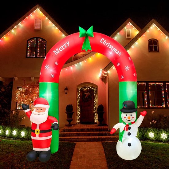 Opblaas Kerstman Litake Opblaasbare Sneeuwpop Kerstdecoratie - 240 Cm Groot, Met Roterend LED Licht, Voor Binnen En Buiten Opblaasbare Pinguïn Met Licht Opblaas Kerstman Litake Opblaasbare Sneeuwpop Kerstdecoratie - 240 Cm Groot, Met Roterend LED Licht, Voor Binnen En Buiten Opblaasbare Pinguïn Met Licht