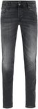 Grijze skinny jeans met een button fly.