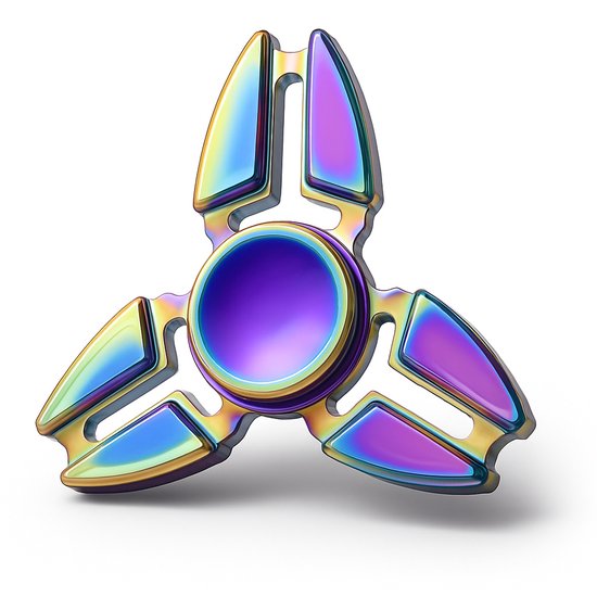 Novaex® Fidget spinner Regenboog - Langdurige spin - Metalen fidget spinner - Fidget toys - Hand spinner