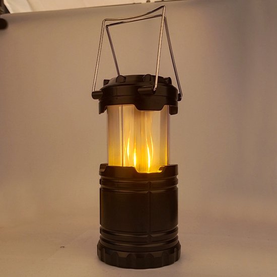 Grote kampeerlamp, buitententlamp, draagbare kampeerlamp, vlamlamp, multifunctionele noodlamp, op batterijen (batterijen niet inbegrepen) - 1