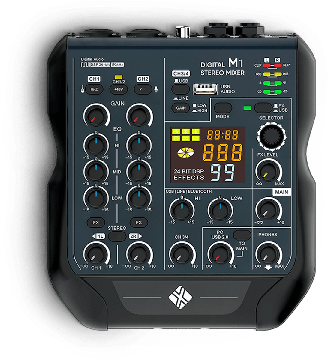 Next Audiocom – M1 - Digital Stereo Mixer 4 Ch.