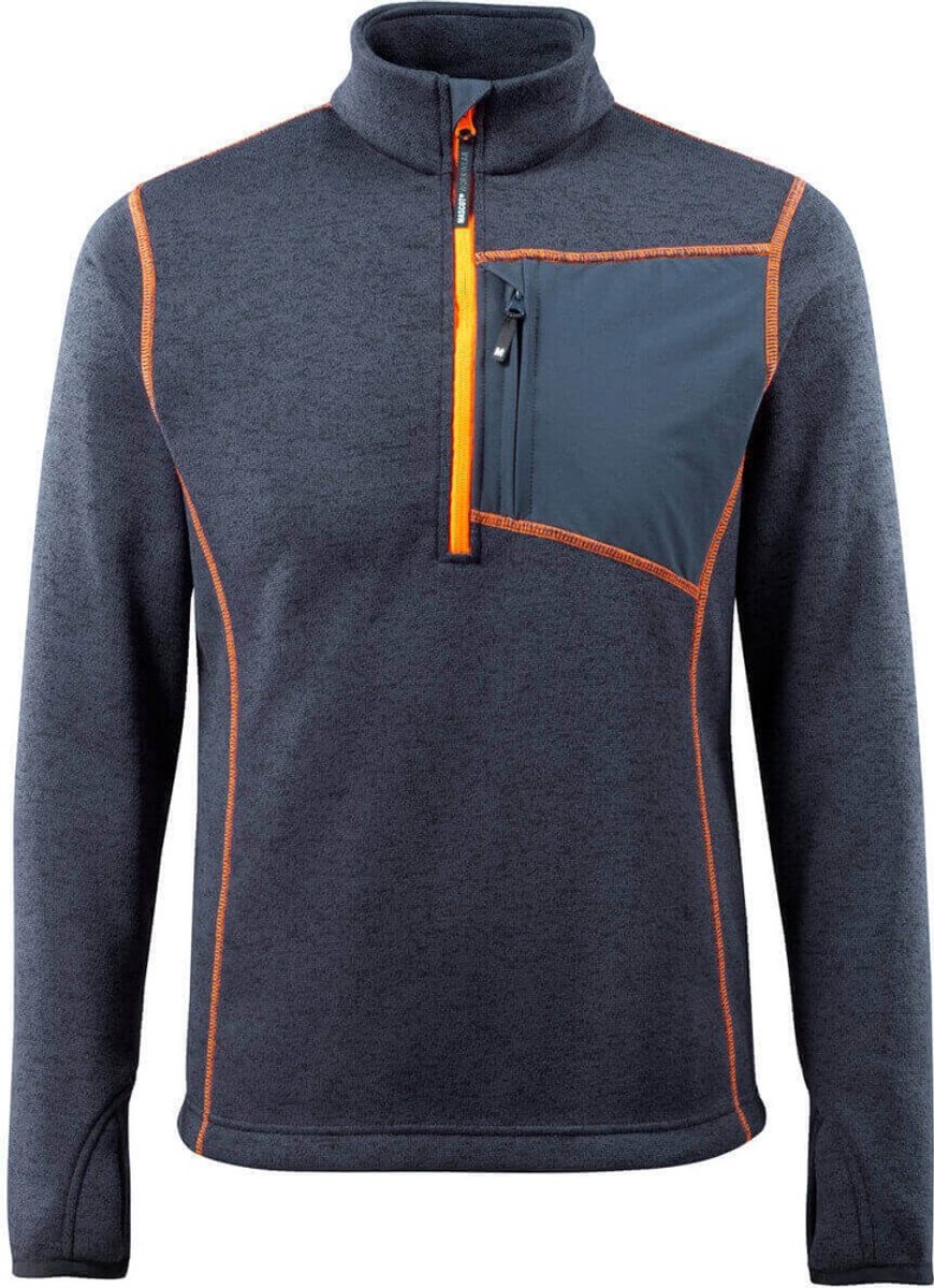 Mascot Hardwear Gebreide trui met korte rits 50149-951 - donkermarine - 3XL