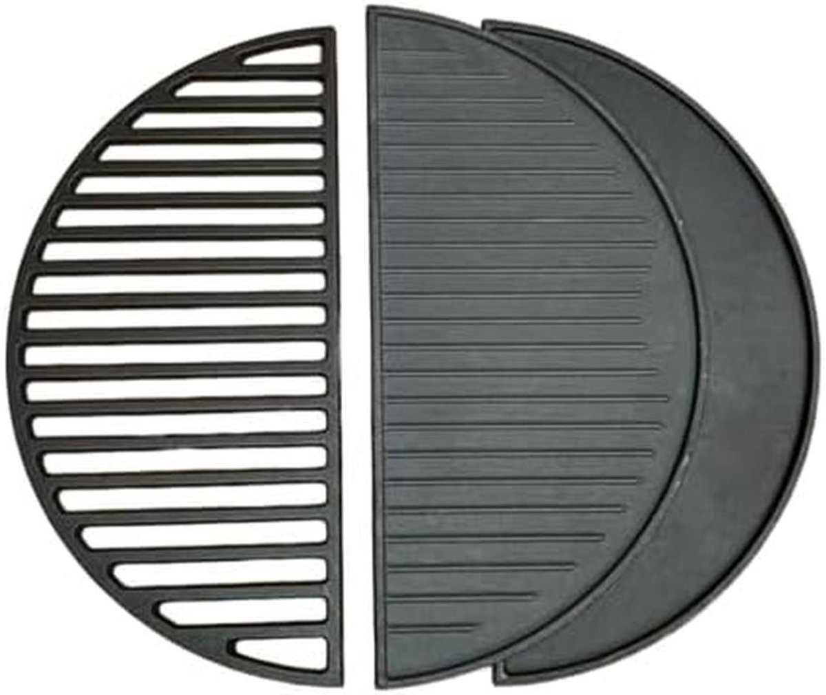 Gietijzeren Grillplaat en Rooster Set (M - 38 cm) voor Kamado