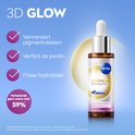 Flesje NIVEA Luminous630 Serum met pipet, met uitleg over 3D Glow en ingrediënten.