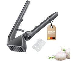Westmark Garlic Press Extracta Black Edition – Uienpers & Gemberpers – Multifunctionele Pers gemaakt van robuust aluminium – antraciet