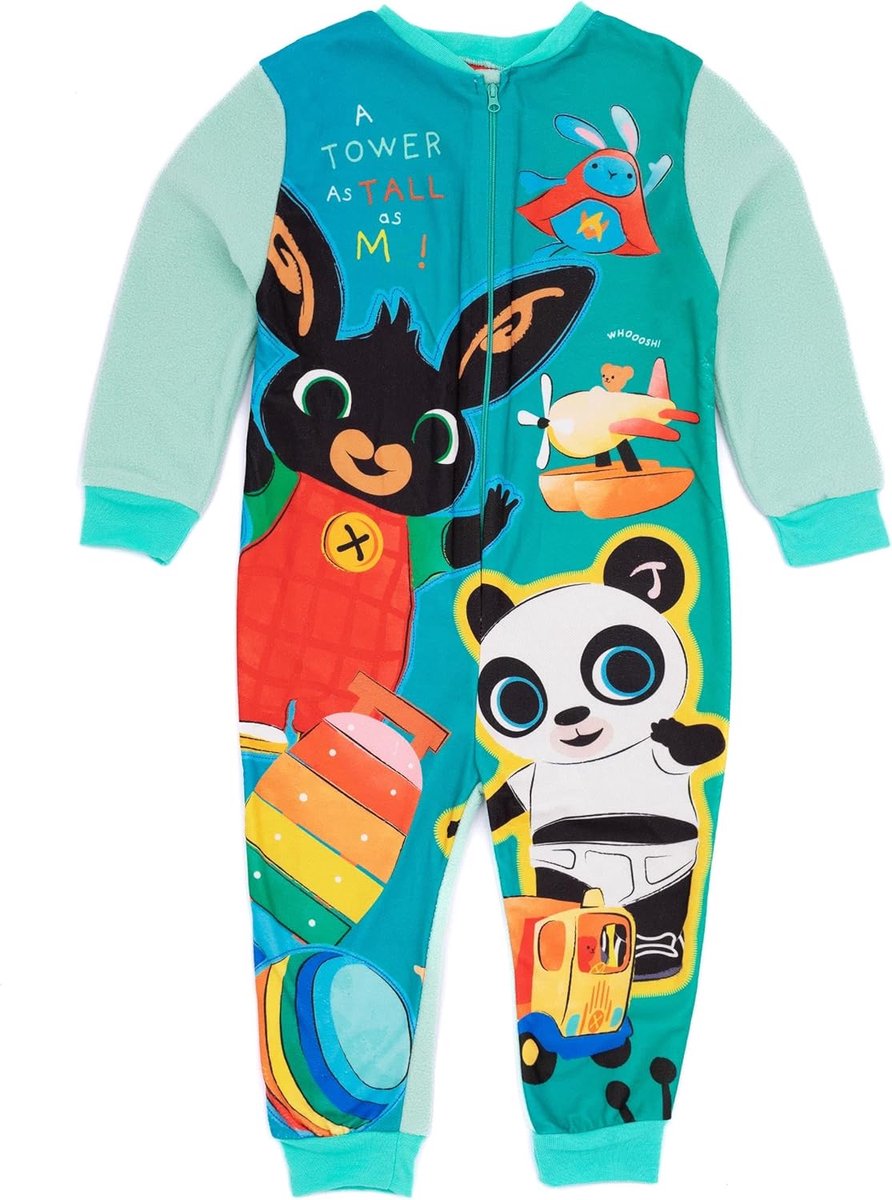Bing Bunny onesie - maat 98/104 - met ritssluiting - pyjama - huispak