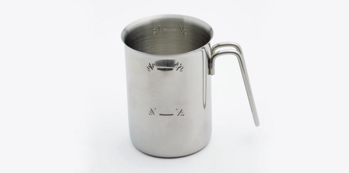 Maatbeker RVS 250 ml - Zilverkleurig Meetbeker Keuken - Compact en Duurzaam