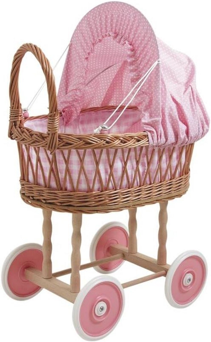 Poppenbed van Vlechtwerk voor Poppen tot 45 cm