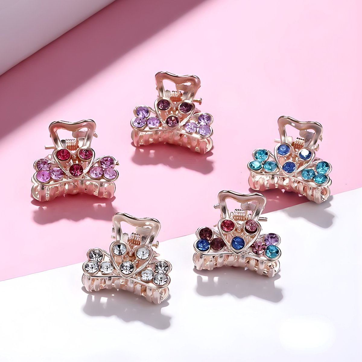Guardian Beauty Haarklemmen - Haarclips - 12 stuks - Klein Formaat – Met Strass