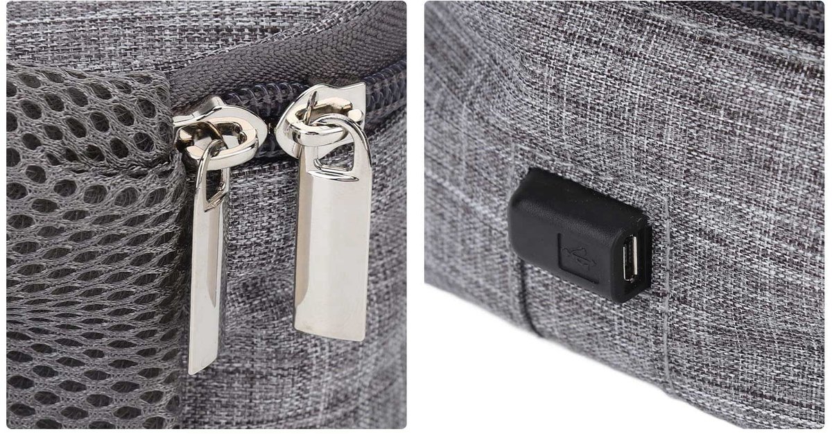 Verwarmde lunchbox - Draagbare elektrische verwarmde lunchtas - Voedselverwarmer - Temperatuurweergave - Lunchverwarmer - USB-oplaadbaar - Geschikt voor kantoren, bijeenkomsten en keukens - Grijs — cadeau in Kookcadeaus - foto 8