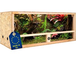 Houten Terrarium 120x50x50 cm met Zijventilatie en Hygrometer - Reptielenverblijf OSB-3