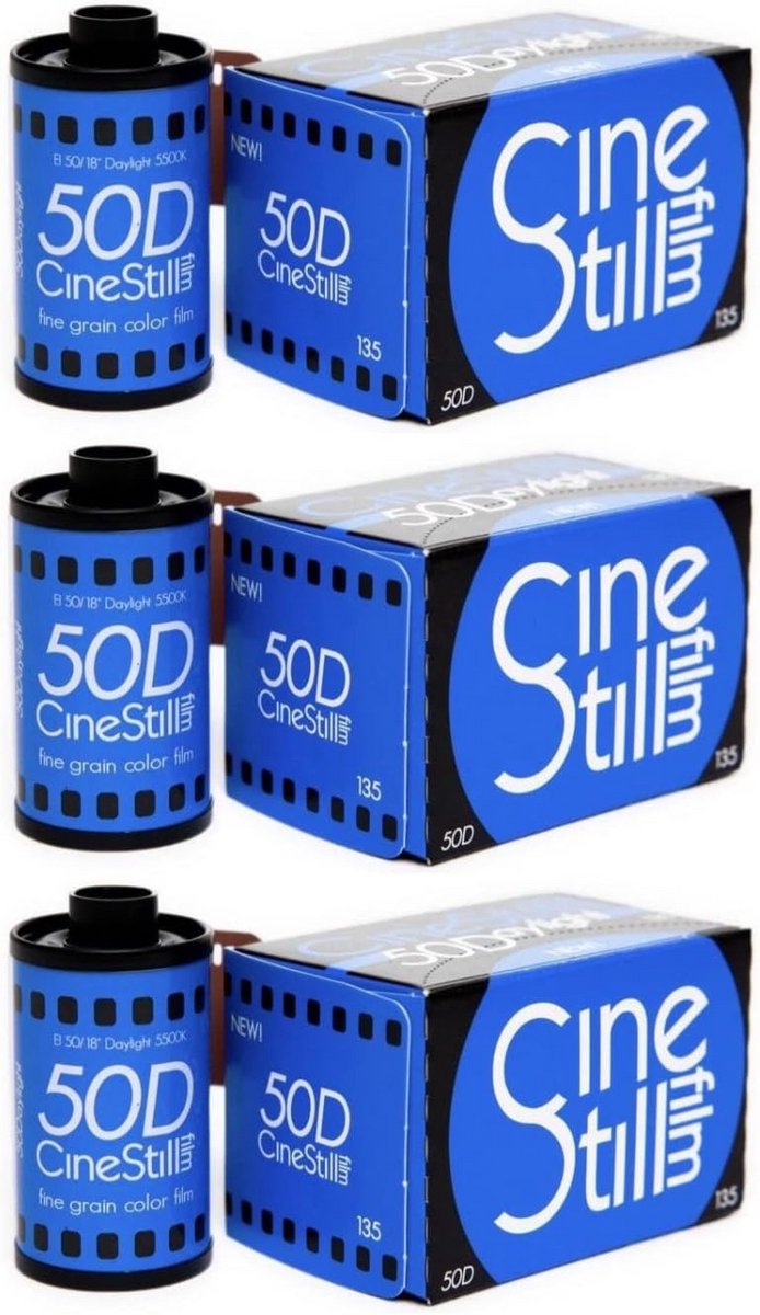 35mm Kleurenfilm 50 Daglicht Ontwikkeling C-41 Set (3 Rollen)
