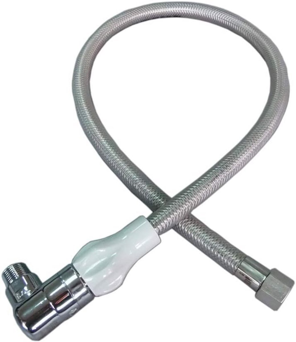 Gasslang met 1/2" koppeling en snelkoppelsysteem - 1.25 meter