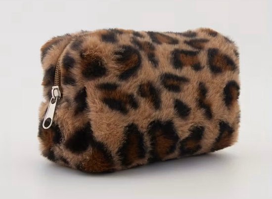 trousse de toilette - léopard - imprimé panthère - petit sac - étui - sac - sac de luxe - dames - maquillage - organisateur de sac