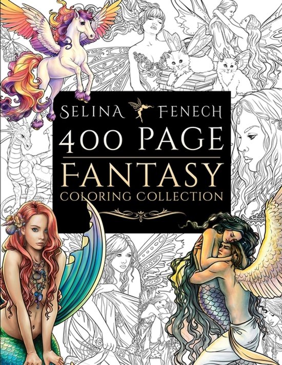 400 Page Fantasy Coloring Collection - cover